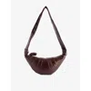 Lemaire Womens Chocolate Fondant Medium Croissant Leather Shoulder Bag In Brown
