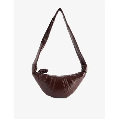 Lemaire Womens Chocolate Fondant Medium Croissant Leather Shoulder Bag In Brown