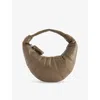 Lemaire Womens Mini Fortune Croissant Leather Shoulder Bag Dark Khaiki In Brown