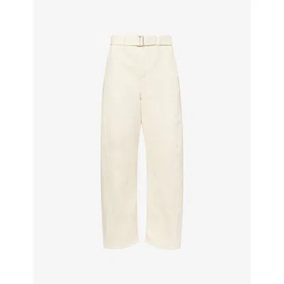 LEMAIRE WOMENS LEMAIRE TWISTED BELTED DENIM TROUSERS