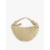 Lemaire Womens Fortune Mini Croissant Leather Cross-body Bag Dusty Khaki