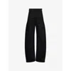 Lemaire Womens Black High-rise Curved Denim Jeans In Black