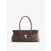 Lemaire Womens  Shoulder Gear Leather Bag In Khaki Brown