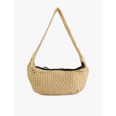 Lemaire Womens Light Beige Croissant Filt Woven Shoulder Bag In Brown