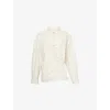 Lemaire Womens Twisted Long-sleeves Cotton And Silk Shirt Light Cream In Neutral