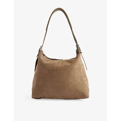 LEMAIRE WOMENS PEBBLE BELTED SUEDE HOBO BAG