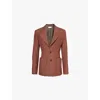 Lemaire Womens Rosy Brown Tailored Single-breasted Woven Blazer In Rosy Brown