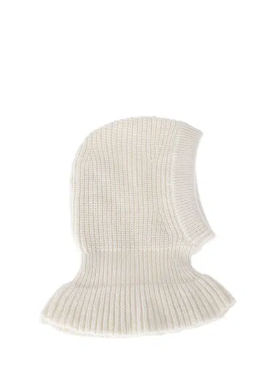 Lemaire Wool And Alpaca Hood With Ribbed Finish In Gray
