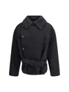 Lemaire Wool And Alpaca Short Jacket In Gray