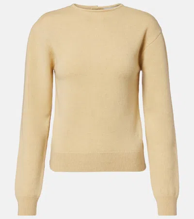 Lemaire Wool And Cashmere Sweater In Yellow