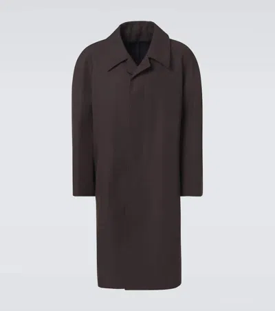 Lemaire Wool And Cotton-blend Car Coat In Brown