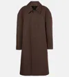 Lemaire Wool And Cotton-blend Coat In Brown
