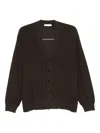 Lemaire Brown Relaxed Twisted Cardigan In Brown