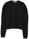 Lemaire Crew Neck Knitwear Long Sleeve Ribbed Style In Black