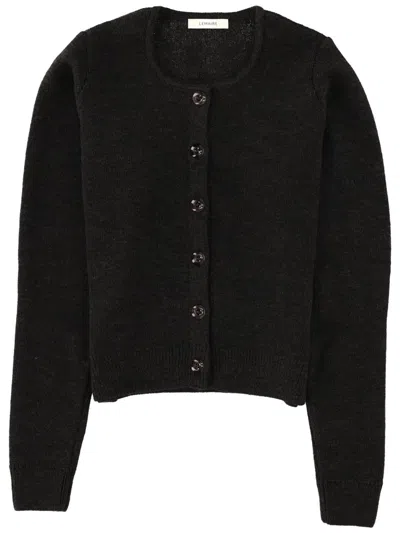 Lemaire Wool-blend Knit Cardigan In Black