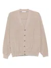 Lemaire Wool Blend Cardigan In Gray