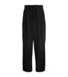 Lemaire Drawstring Pleated Pants In Black