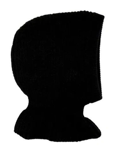 Pre-owned Lemaire Wool Blend Knit Hooded Hat In Black