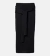 Lemaire Wool-blend Midi Skirt In Gray