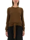 Lemaire Wool Blend Sweater In Brown