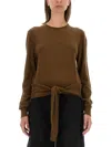 Lemaire Wool Blend Sweater In Brown
