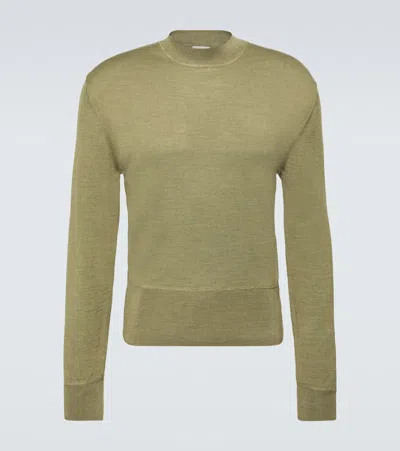 Lemaire Wool-blend Sweater In Green