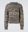 Lemaire Wool-blend Melange Sweater In Black