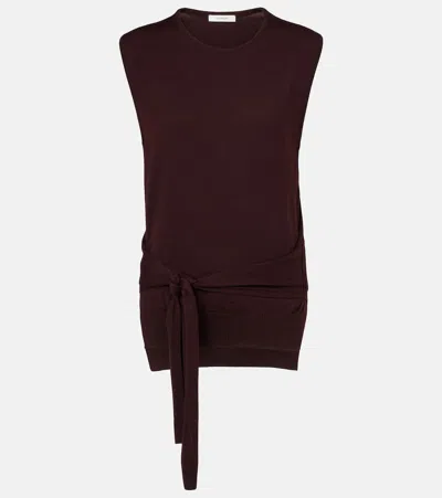Lemaire Wool-blend Top In Brown