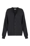 Lemaire Wool Cardigan In Black