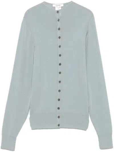 Lemaire Wool Cardigan In Blue