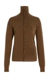 Lemaire Wool Cardigan In Brown