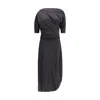 Lemaire Twisted Midi Dress In Gray