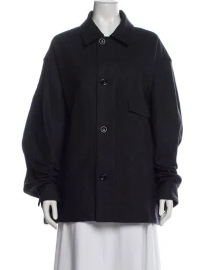 Pre-owned Lemaire Wool Coat In Black