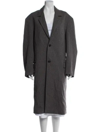 Pre-owned Lemaire Wool Coat In Gray