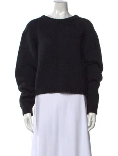 Pre-owned Lemaire Wool Crew Neck Sweater In Black