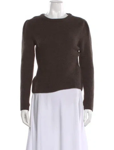 Pre-owned Lemaire Wool Crew Neck Sweater In Brown