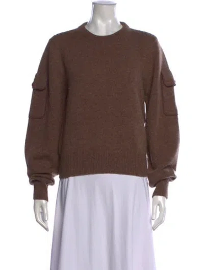 Pre-owned Lemaire Wool Crew Neck Sweater In Brown
