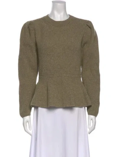 Pre-owned Lemaire Wool Crew Neck Sweater In Green
