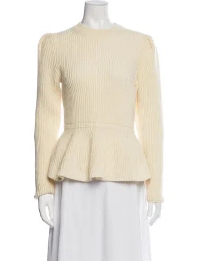 Pre-owned Lemaire Wool Crew Neck Sweater In Neutrals