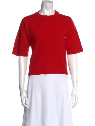 Pre-owned Lemaire Wool Crew Neck Sweater In Red