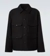 Lemaire Wool Felt Field Jacket In Black