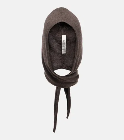 Lemaire Wool Head Wrap In Brown