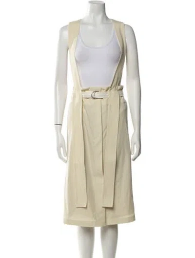 Pre-owned Lemaire Wool Knee-length Skirt W/ Tags In Neutral