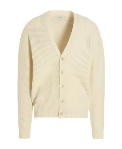Lemaire Wool Knitted Cardigan In Pink