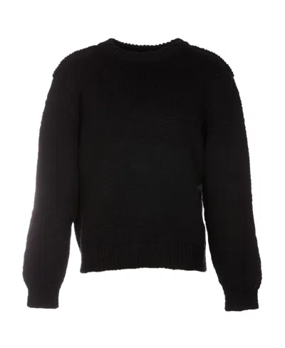 Lemaire Wool Knitted Jumper In Black