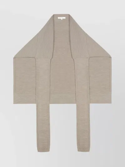 Lemaire Wool Knitted Scarf Versatile Style In Gray