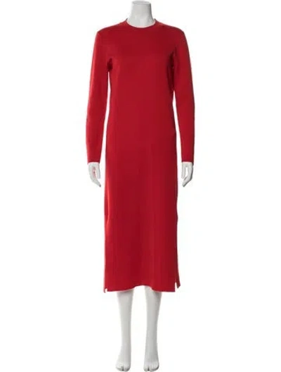 Pre-owned Lemaire Wool Long Dress In Red
