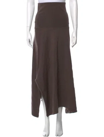 Pre-owned Lemaire Wool Long Skirt In Brown