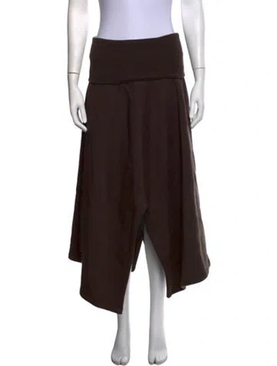 Pre-owned Lemaire Wool Long Skirt In Brown