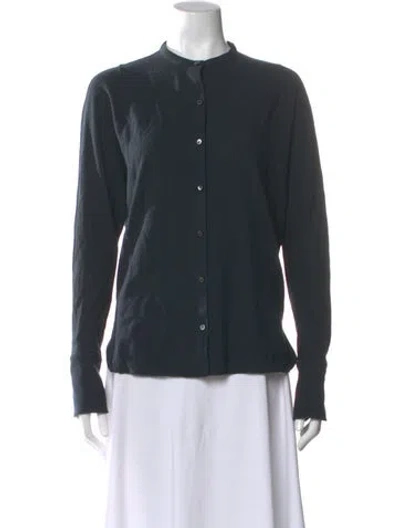 Pre-owned Lemaire Wool Long Sleeve Button-up Top In Gray